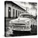 Cuba Fuerte Collection SQ BW - Plymouth Classic Car-Philippe Hugonnard-Premier Image Canvas