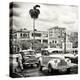 Cuba Fuerte Collection SQ BW - Urban Scene in Havana-Philippe Hugonnard-Stretched Canvas