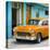 Cuba Fuerte Collection SQ - Classic American Orange Car in Havana-Philippe Hugonnard-Stretched Canvas