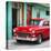 Cuba Fuerte Collection SQ - Classic American Red Car in Havana-Philippe Hugonnard-Stretched Canvas