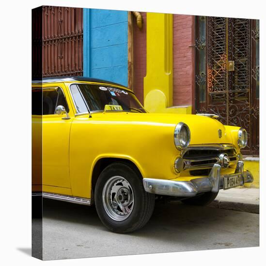 Cuba Fuerte Collection SQ - Close-up of Yellow Taxi of Havana IV-Philippe Hugonnard-Premier Image Canvas