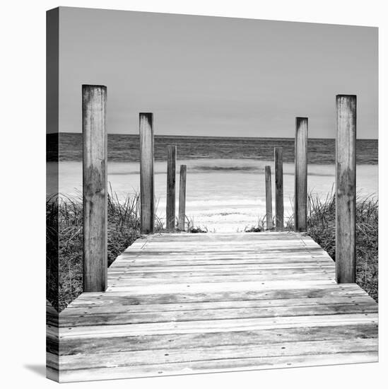 Cuba Fuerte Collection SQ II - Boardwalk on the Beach-Philippe Hugonnard-Stretched Canvas