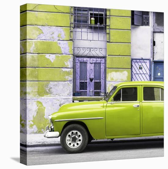 Cuba Fuerte Collection SQ - Lime Green Classic American Car-Philippe Hugonnard-Premier Image Canvas