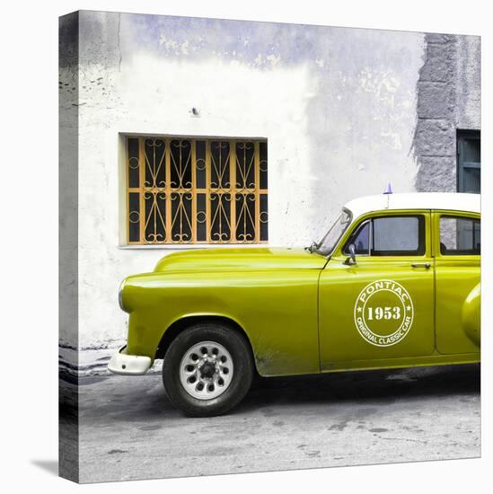 Cuba Fuerte Collection SQ - Lime Green Pontiac 1953 Original Classic Car-Philippe Hugonnard-Stretched Canvas