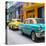 Cuba Fuerte Collection SQ - Old Cars Chevrolet Turquoise and Yellow-Philippe Hugonnard-Stretched Canvas