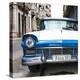 Cuba Fuerte Collection SQ - Old Ford Blue Car-Philippe Hugonnard-Stretched Canvas