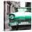 Cuba Fuerte Collection SQ - Old Ford Green Car-Philippe Hugonnard-Stretched Canvas