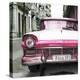 Cuba Fuerte Collection SQ - Old Ford Pink Car-Philippe Hugonnard-Stretched Canvas