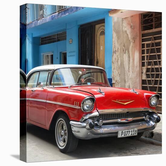 Cuba Fuerte Collection SQ - Red Chevrolet Cuban-Philippe Hugonnard-Stretched Canvas
