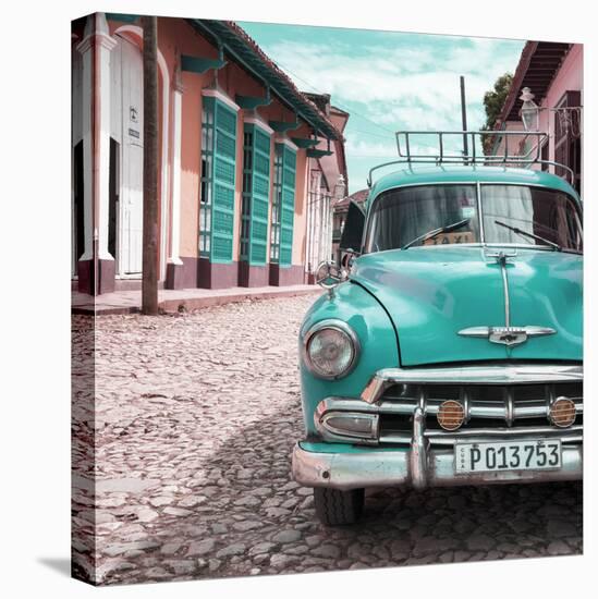 Cuba Fuerte Collection SQ - Turquoise Taxi in Trinidad-Philippe Hugonnard-Stretched Canvas