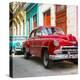 Cuba Fuerte Collection SQ - Two Chevrolet Cars Red and Turquoise-Philippe Hugonnard-Stretched Canvas