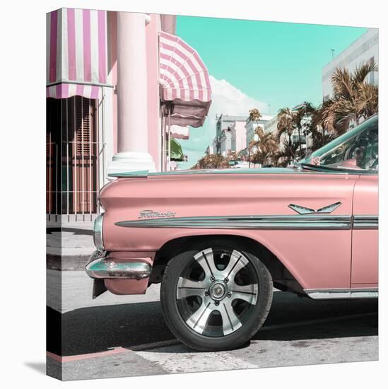 Cuba Fuerte Collection SQ - Vintage Pink Car-Philippe Hugonnard-Stretched Canvas
