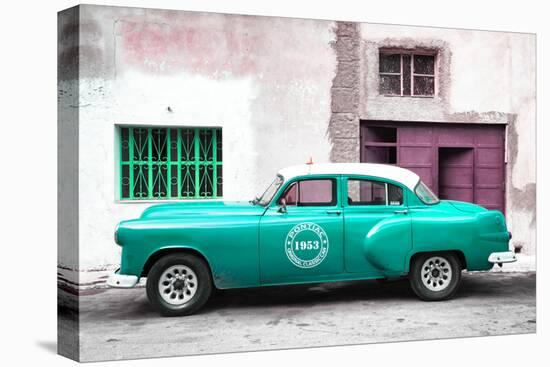 Cuba Fuerte Collection - Turquoise Pontiac 1953 Original Classic Car-Philippe Hugonnard-Premier Image Canvas