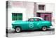 Cuba Fuerte Collection - Turquoise Pontiac 1953 Original Classic Car-Philippe Hugonnard-Premier Image Canvas