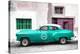 Cuba Fuerte Collection - Turquoise Pontiac 1953 Original Classic Car-Philippe Hugonnard-Premier Image Canvas