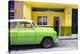 Cuba Fuerte Collection - Vintage Green Car of Havana-Philippe Hugonnard-Stretched Canvas