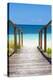 Cuba Fuerte Collection - Wooden Jetty on the Beach II-Philippe Hugonnard-Stretched Canvas