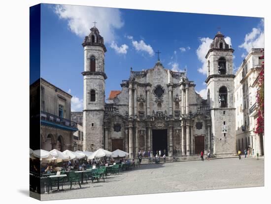 Cuba, Havana, Havana Vieja, Plaza De La Catedral, Catedral De San Cristobal De La Habana Cathedral-Walter Bibikow-Premier Image Canvas