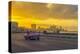 Cuba, Havana, The Malecon, Classic 1950's American car-Alan Copson-Premier Image Canvas