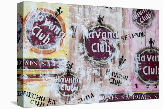 Cuba, Trinidad, Havana Club Painted on Wall of Bar in Historical Center-Jane Sweeney-Premier Image Canvas