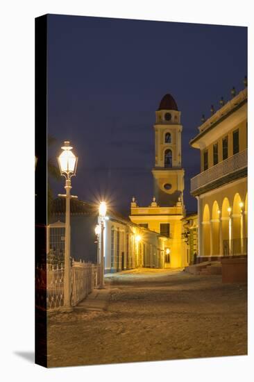 Cuba, Trinidad. Twilight in the Center of Trinidad at the Plaza Mayor-Brenda Tharp-Premier Image Canvas