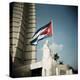 Cuban Flag and Jose Marti Memorial, Plaza De La Revolucion, Havana, Cuba, West Indies-Lee Frost-Premier Image Canvas