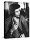 Cuban Rebel Ernesto "Che" Guevara, Left Arm in a Sling, Talking with Unseen Person-Joe Scherschel-Premier Image Canvas
