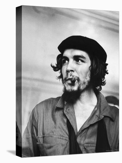 Cuban Rebel Ernesto "Che" Guevara with Lit Cigar Clenched Between Teeth and Left Arm in a Sling-Joe Scherschel-Premier Image Canvas