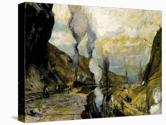 Culebra Cut, 1913 (Oil on Canvas)-Jonas Lie-Premier Image Canvas