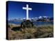 Cumberland East Bay, Hope Point, Memorial Cross for Sir Ernest Shackleton, South Georgia-Allan White-Premier Image Canvas