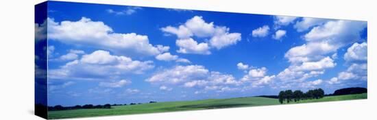 Cumulus Clouds with Landscape, Blue Sky, Germany, USA-null-Premier Image Canvas