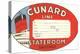 Cunard Line Baggage Tag-null-Stretched Canvas