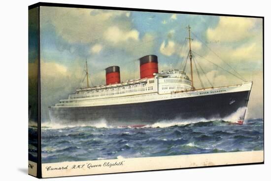 Cunard Line, R.M.S. Queen Elizabeth, Dampfschiff-null-Premier Image Canvas
