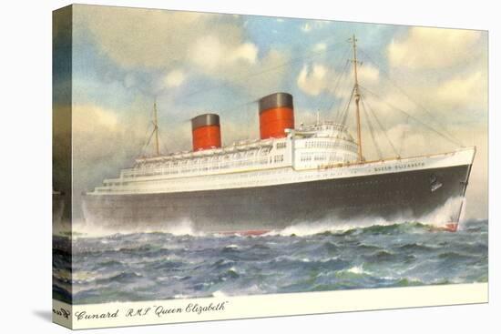 Cunard Ocean Liner RMS Queen Elizabeth-null-Stretched Canvas