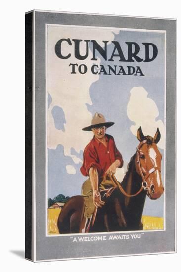 Cunard to Canada, a Welcome Awaits You-Frank Newbould-Stretched Canvas