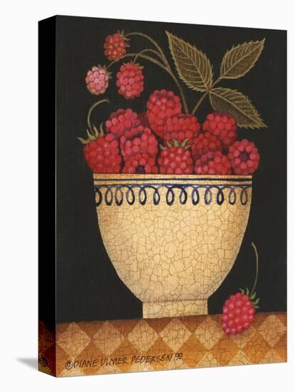 Cup O Raspberries-Diane Ulmer Pedersen-Stretched Canvas