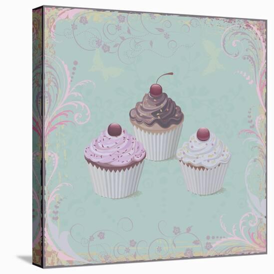 Cupcakes-Milovelen-Stretched Canvas