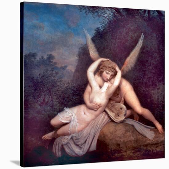 Cupid and Psyche-Antonio Canova-Stretched Canvas