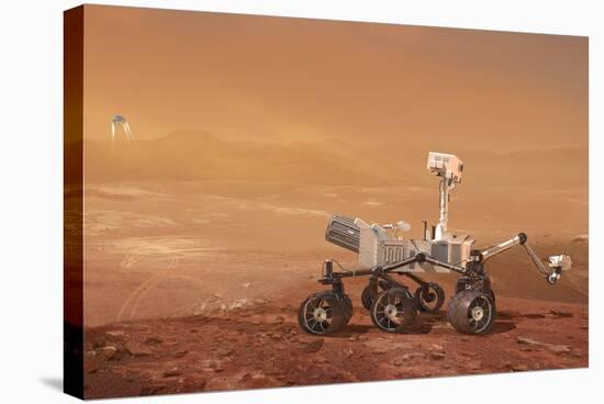Curiosity Rover on Mars, Artwork-null-Premier Image Canvas
