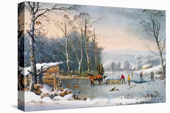 Currier & Ives Winter Scene-Currier & Ives-Premier Image Canvas