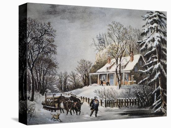 Currier & Ives: Winter Scene-Currier & Ives-Premier Image Canvas