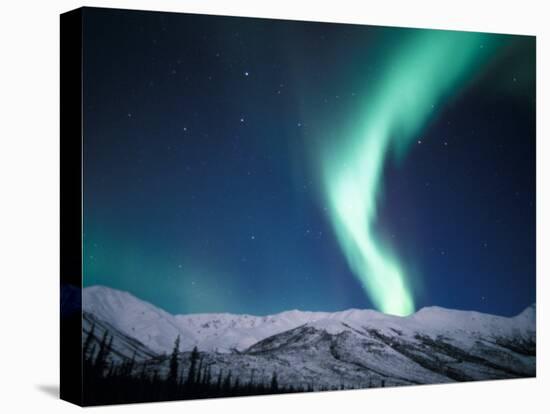 Curtains of Green Northern Lights Above the Brooks Range, Alaska, USA-Hugh Rose-Premier Image Canvas