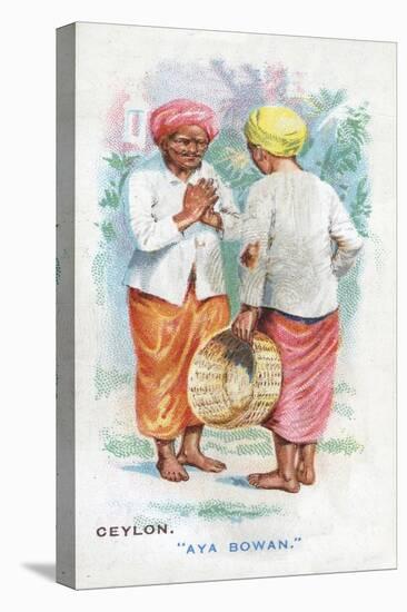 Customary Greeting in Ceylon, 1907-English School-Premier Image Canvas