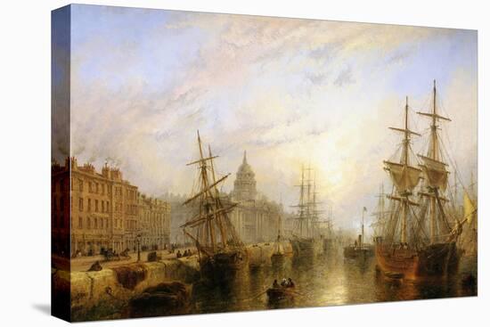 Customs House Quay, Dublin-Claude T. Stanfield Moore-Premier Image Canvas