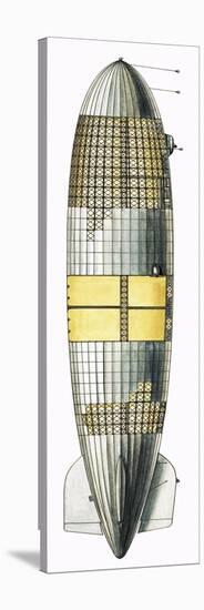 Cut-Away Drawing Showing Internal Structure of Airship-null-Premier Image Canvas