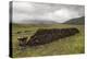 Cut Peat Stacked up for Winter, Connemara, County Galway, Connacht, Republic of Ireland-Gary Cook-Premier Image Canvas