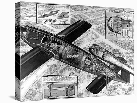 Cutaway Diagram of the V-1 'Flying Bomb'; Second World War-null-Premier Image Canvas