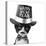 Cute Black and White Kitten with Moustache, Bow Tie and Happy New Year Hat-Hannamariah-Premier Image Canvas