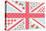 Cute British Flag in Shabby Chic Floral Style-Alisa Foytik-Stretched Canvas