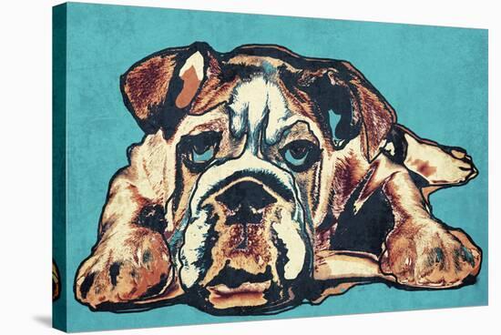 Cute Bulldog-null-Stretched Canvas